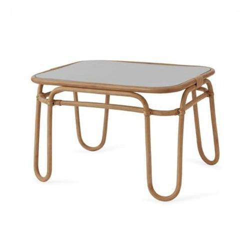 Oyoy - Table Marron En Rotin H48x67x44,5cm - Marron