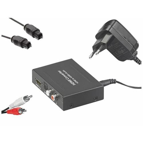 Convertisseur audio HDMI avec câble cinch et Toslink