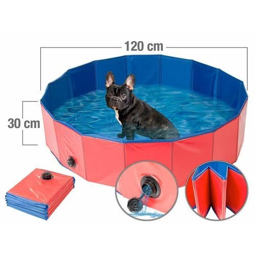 Piscine pliable pour chiens avec fond antidérapant - Ø 120 cm