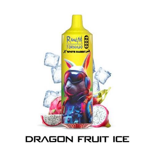 Puff Tornado -Dragon Fruit ice- 9000 puff by RandM - White Rabbit- Sans Nicotine-