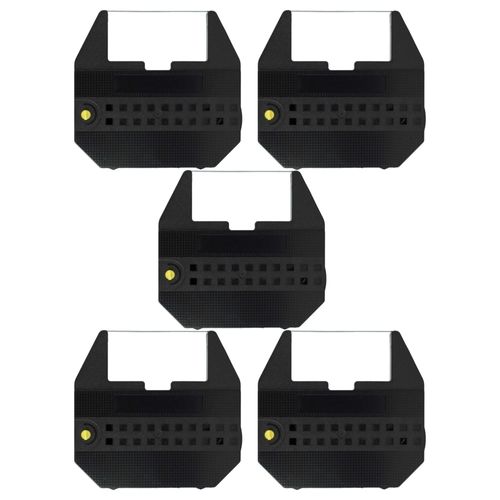 vhbw 5x Ruban encreur d'écriture compatible avec Anitech DT 3003, T 2002 machine à écrire - noir
