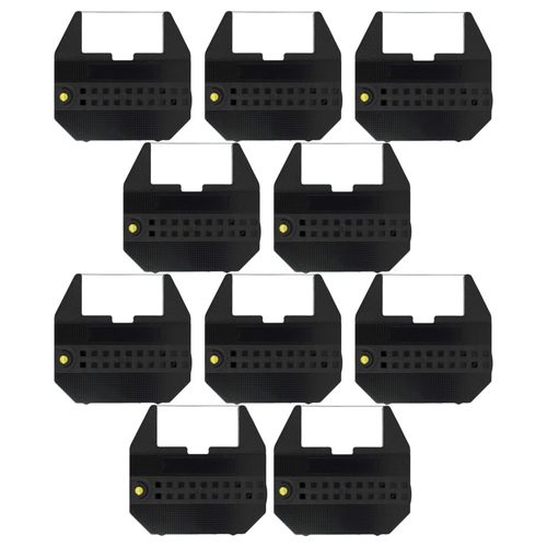 vhbw 10x Ruban encreur d'écriture compatible avec Anitech DT 3003, T 2002 machine à écrire - noir