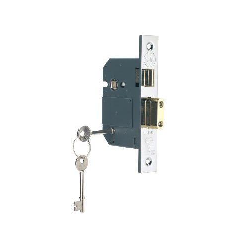 Yale Locks Pm560ch25 Serrure À Pêne 5 Leviers Haute Sécurité Conforme Bs Finition Chrome Poli 67 Mm