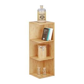 Relaxdays 10020280 Etagère D'angle Bambou Nature 29 X 29 X 85,5 Cm