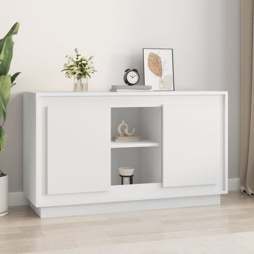 Buffet Blanc 102x35x60 Cm Bois D'ingénierie