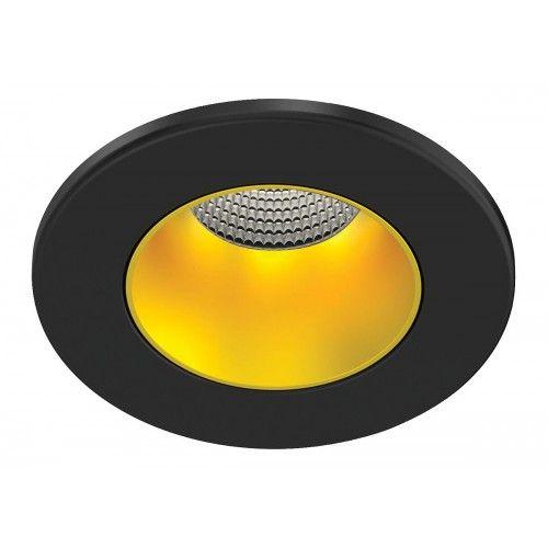 Spot LED encastré fixe EF8 - 7W - 3000K-4000K - noir/doré ARIC