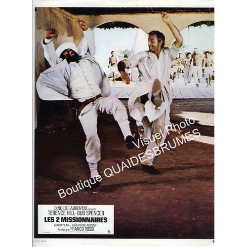 Les 2 / Deux Missionnaires (Porgi L'altra Guancia) : Jeu De 16 Photos D'exploitation Cinématographique - Format 23,5x29,5 Cm - De Franco Rossi Avec Terence Hill, Bud Spencer, Jean-Pierre Aumont - 1974