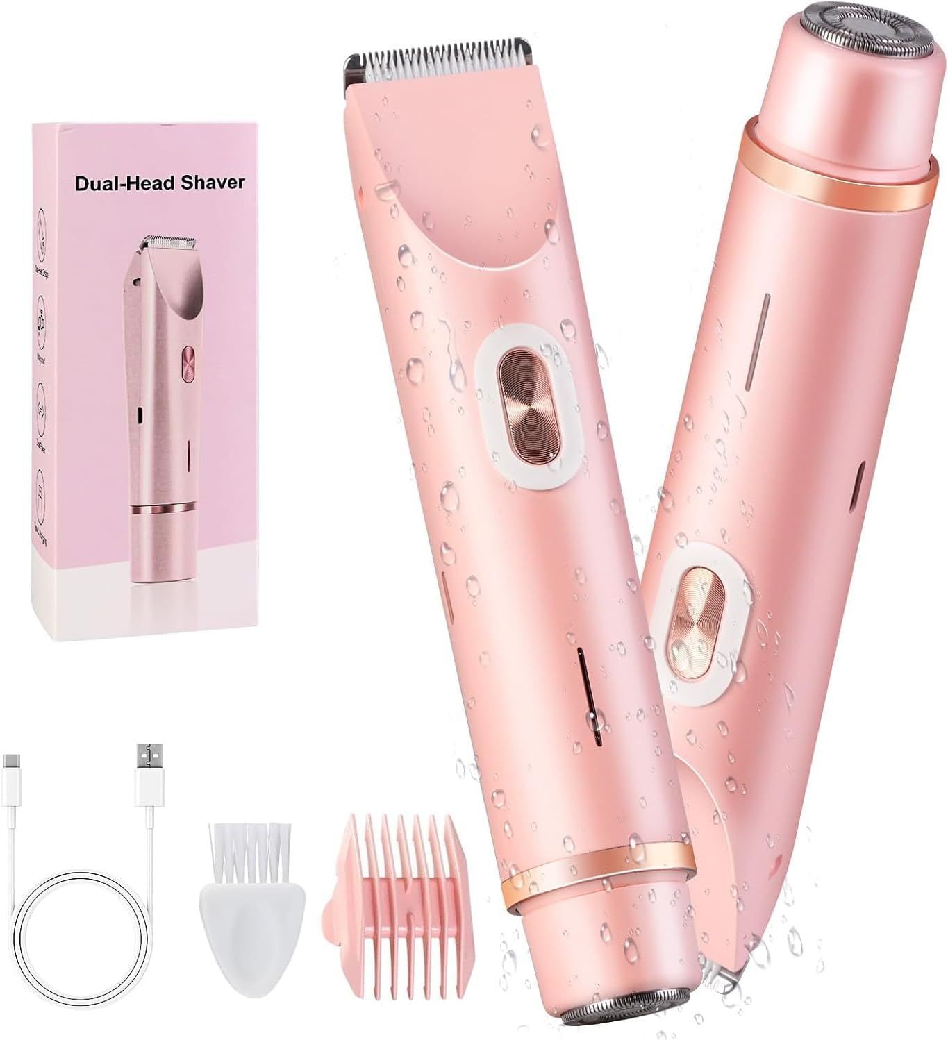 Rasoir Electrique Femme, 2 En 1 Tondeuse Électrique Femme Rasoir, R...