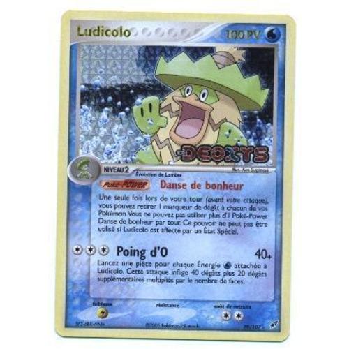 Pokemon Francaise Ex Deoxys Rare Holo Titre Or N° 19/107 Ludicolo 100 Pv