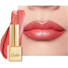 KALANKA-OULAC Rouge a Levre Mat Corail, Effet Pailleté Métallique, Rouge