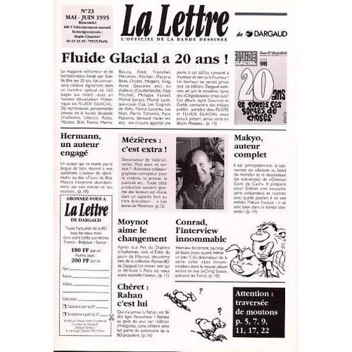 La Lettre, L'officiel De La Bande Dessinée N° 23 : Fluide Glacial A 20 Ans