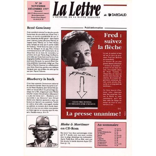 La Lettre, L'officiel De La Bande Dessinée N° 38 : Fred : Suivez La Flèche