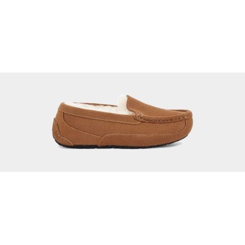 Ugg Kids Chaussons Velours Cuir Ascot Camel Taille 36