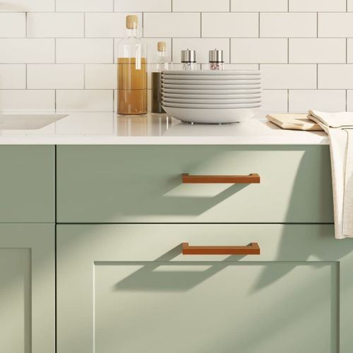 vidaXL Poignées d'armoire 10 pcs bronze 128 mm acier inoxydable