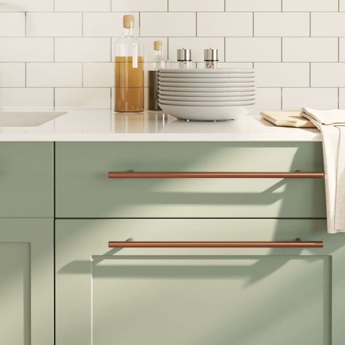 vidaXL Poignées d'armoire 5 pcs bronze 320 mm acier inoxydable