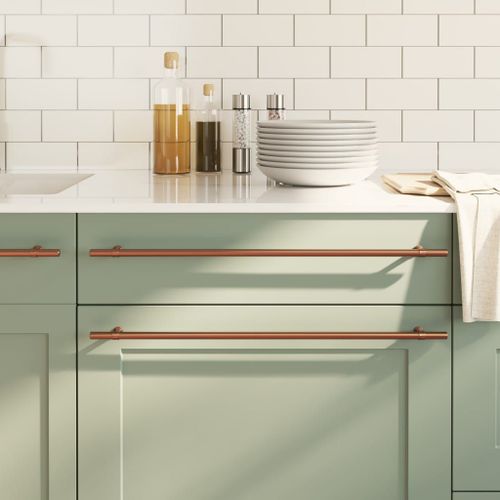 vidaXL Poignées d'armoire 5 pcs bronze 480 mm acier inoxydable