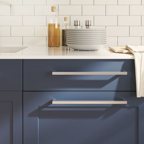 vidaXL Poignées d'armoire 10 pcs argenté 320 mm acier inoxydable
