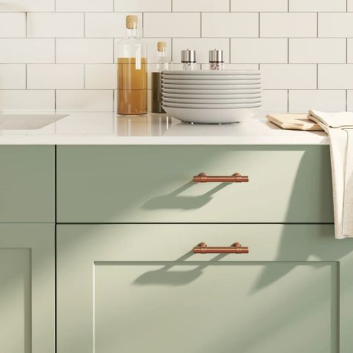 vidaXL Poignées d'armoire 10 pcs bronze 64 mm acier inoxydable
