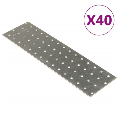 vidaXL Plaques perforées 20 pcs 2 mm 300x80 mm acier galvanisé