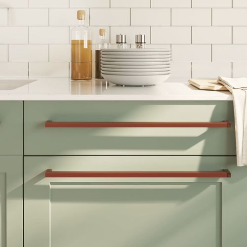 vidaXL Poignées d'armoire 5 pcs bronze 480 mm acier inoxydable