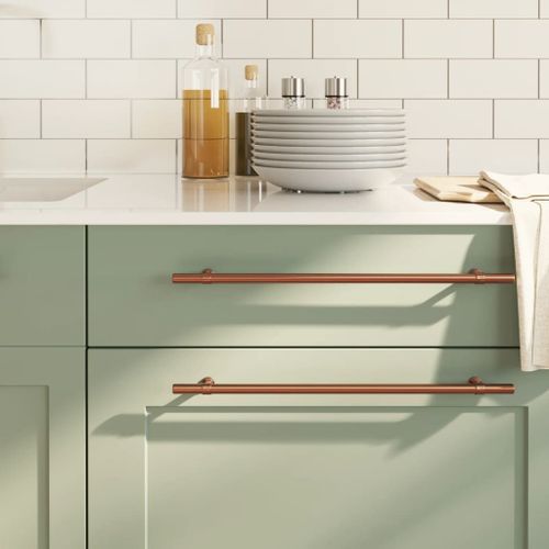 vidaXL Poignées d'armoire 5 pcs bronze 320 mm acier inoxydable
