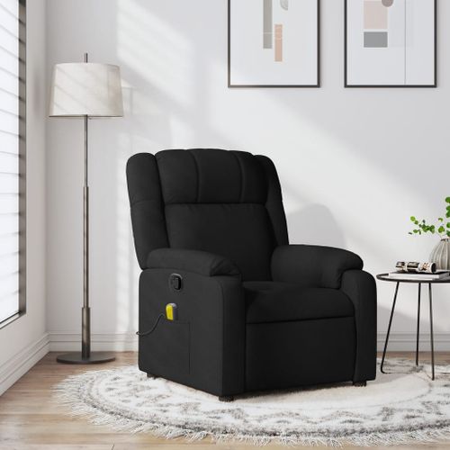 Vidaxl Fauteuil De Massage Inclinable Noir Tissu