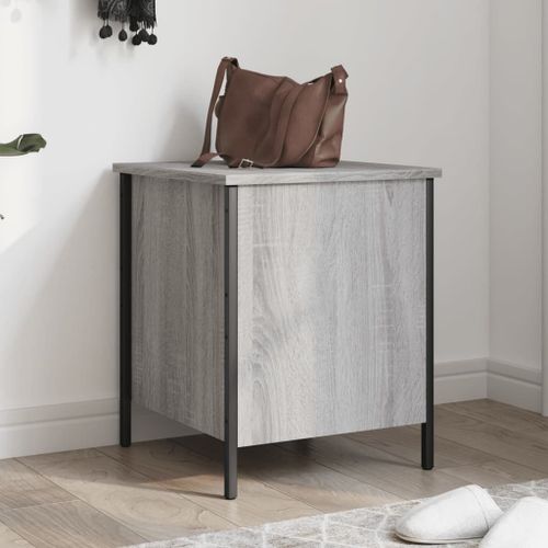 Vidaxl Banc De Rangement Sonoma Gris 40x42,5x50 Cm Bois D'ingénierie