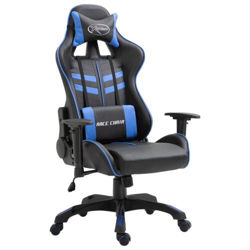 Vidaxl Chaise De Jeu Bleu Similicuir