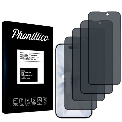 Verre Trempé Pour Iphone 17 [Pack 4] Film Noir Anti Espion Vitre Protection Ecran Phonillico©