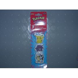3 Gommes Pokemon