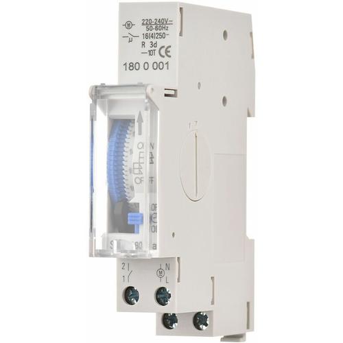 Minuterie électrique programmable 96 fois marche/arrêt, installation sur rail Din, interrupteur de relais, minuterie mécanique, 24 heures AC 220-240 V, intervalle de 15 minutes