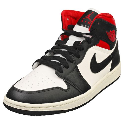 Nike Air Jordan 1 Mid Baskets Noir Blanc