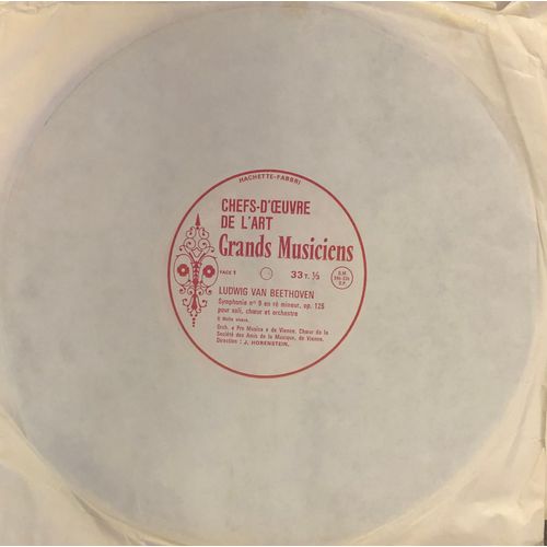 Ludwig Van Beethoven - Symphonie N° 9 En Re Mineur Op 125 Pour Soli Choeur Et Orchestre - Ii Molto Vivace - Iii Adagio Molto E Cantabile - Andante Moderato - Vinyle 33t