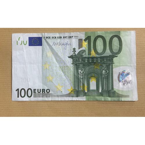 Billet 100€ Année 2002 Série X, Signature Du Troisième Président De La Bce, Mario Draghi.