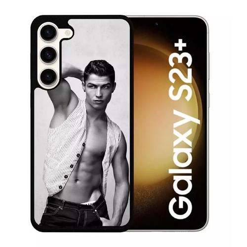 Coque Pour Galaxy S23+ - Cr7 Cristiano Ronaldo Body Beau Gosse - Silicone - Noir