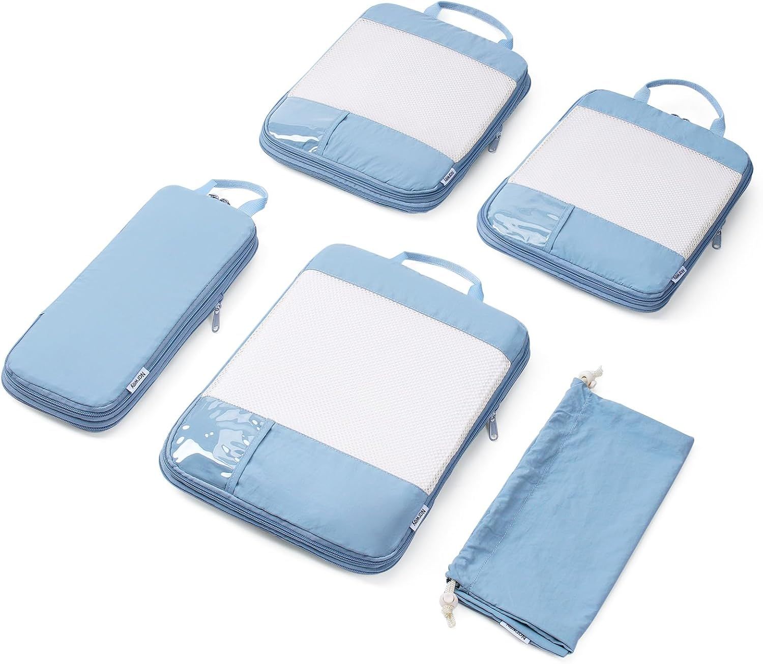 5 Pièces Organisateur Val , Sac Compression Voyage, Compression Pac...