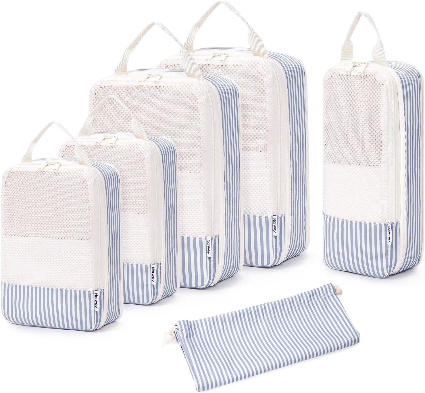 6 Pièces Organisateur Val , Sac Compression Voyage, Compression Pac...