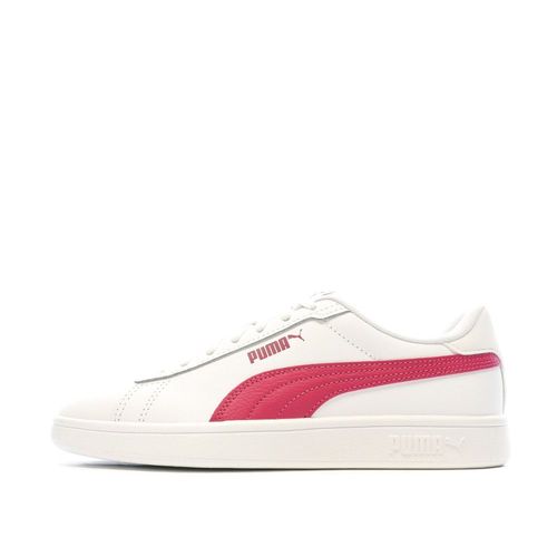 Baskets Blanches/rouges Fille Puma Smash 3.0