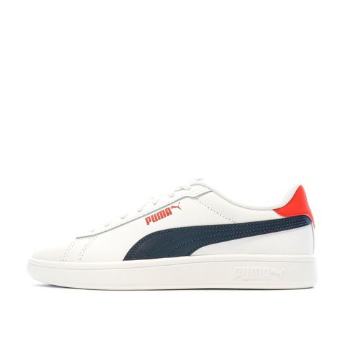 Baskets Blanches/marine Garçon Puma Smash 3.0