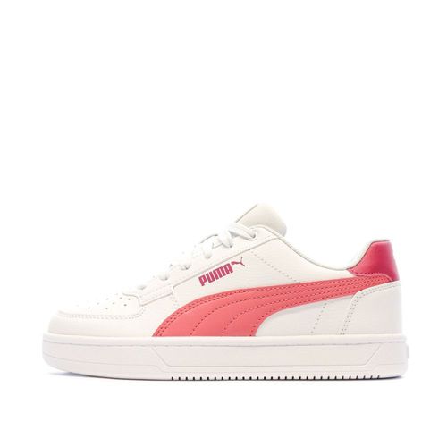 Baskets Blanches/roses Fille Puma Caven 2.0