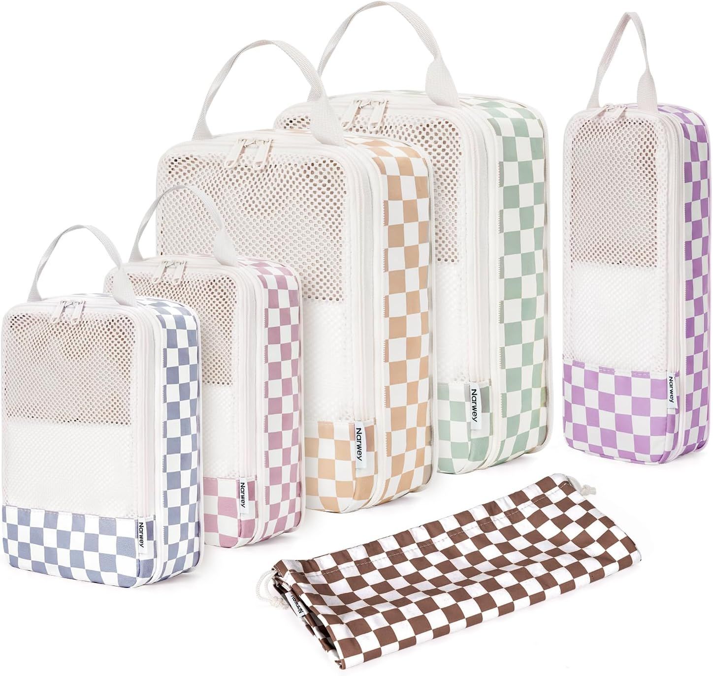 6 Pièces Organisateur Val , Sac Compression Voyage, Compression Pac...