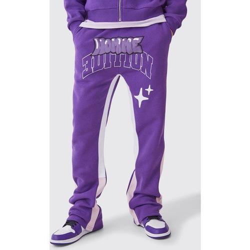 Puff Print Homme Gusset Jogger Homme - Violet - Xl, Violet