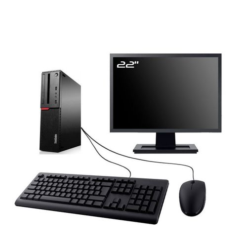 PC Lenovo ThinkCentre M800 SFF Ecran 22" Intel I7-6700 RAM 16Go SSD 2To W11 Wifi