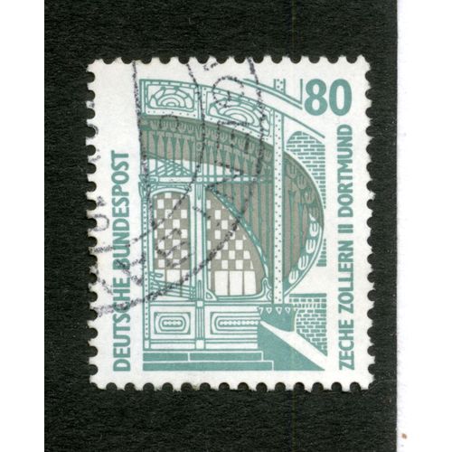 Timbre Oblitéré Deutsche Bundespost, Zeche Zollern Ii Dortmund, 80