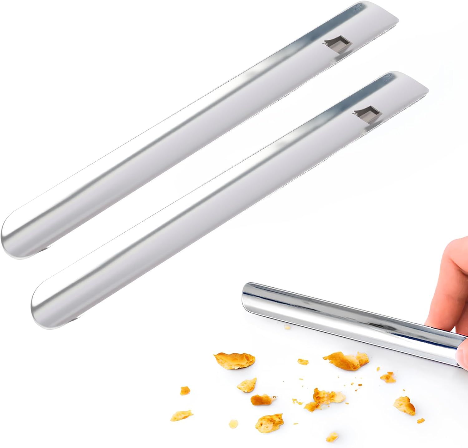 2PCS Aluminum Table Crumb Catcher Cleaning Accessory for Table Clot...