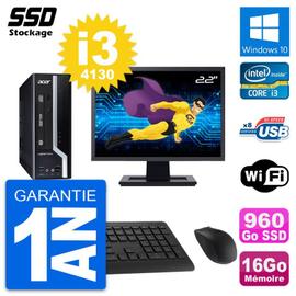 PC Acer Veriton N4640G Ecran 22 Intel G4400T RAM 16Go SSD 480Go