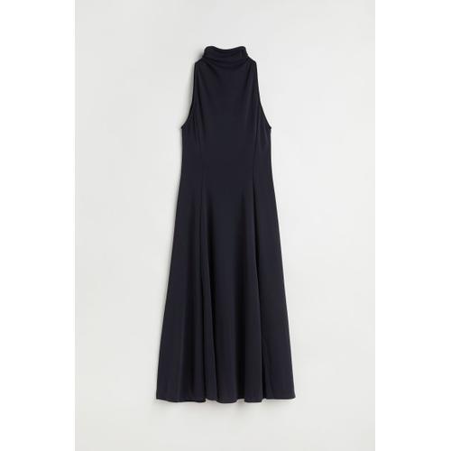 Robe Col Roulé Sans Manches - Bleu