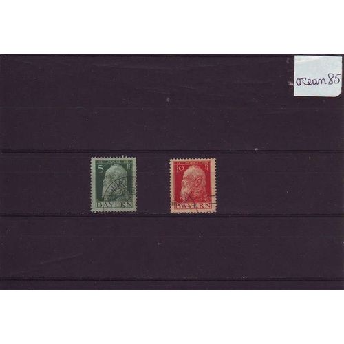 Allemagne 1911 : 90ème Anniversaire De La Naissance Du Prince Régent Luitpold - Lot De 2 Timbres Oblitérés