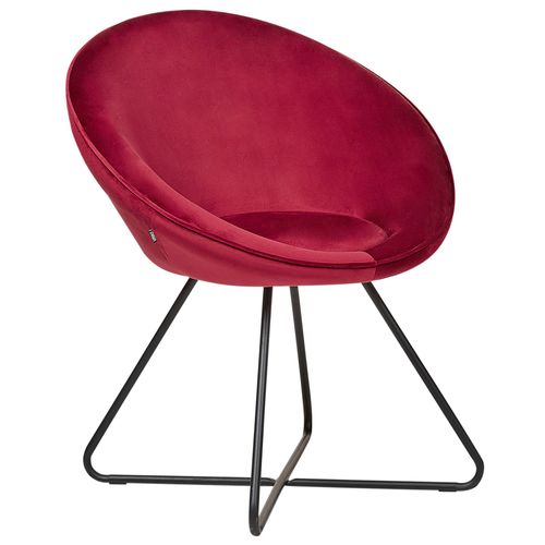 Chaise De Salle À Manger Floby Ii Velours Rouge