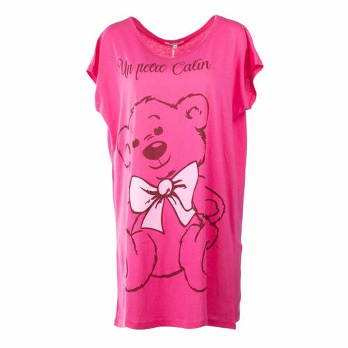 Tee-Shirt Long Femme Rose Etincelle Taille Unique